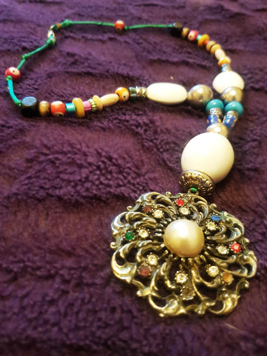 Upcycled Beaded Necklace