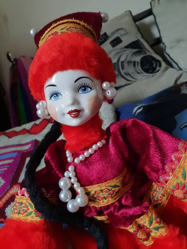 Vintage Russian white porcelain doll