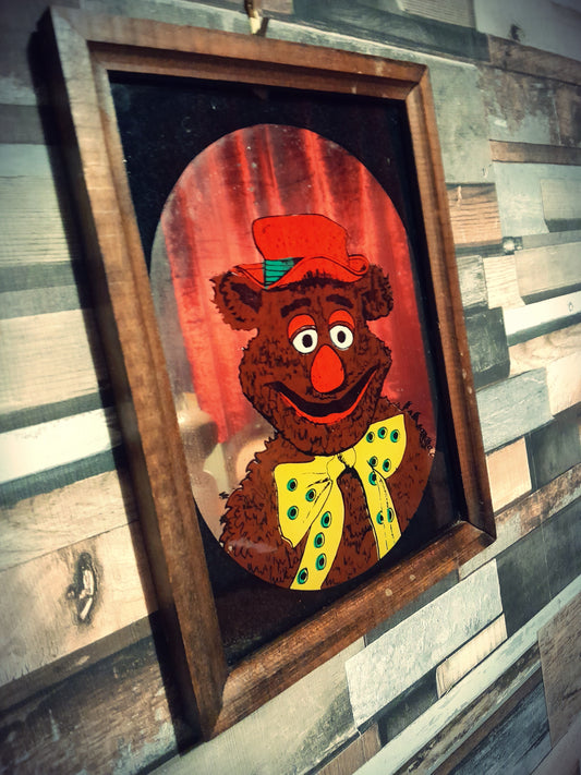 Fozzie Bear mirrored painting