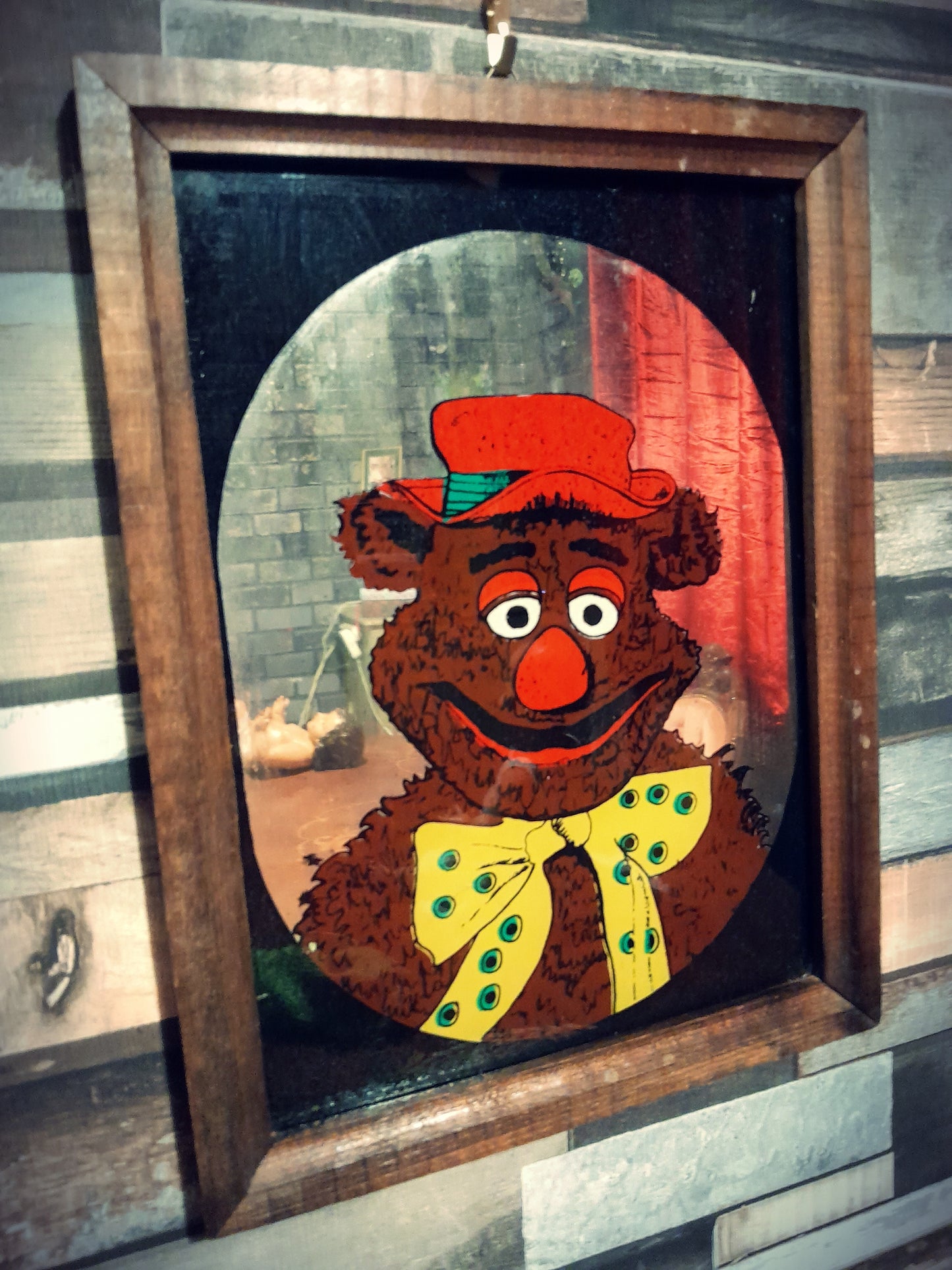 Fozzie Bear mirrored painting