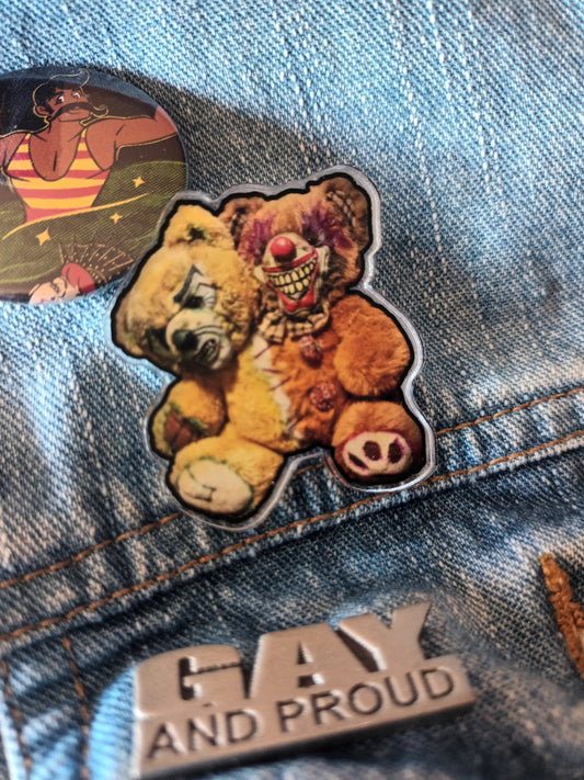 Comedy and Tragedy pin badge